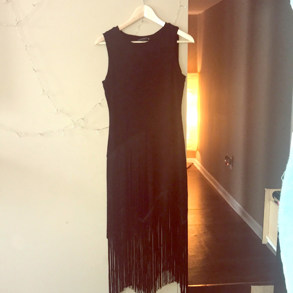 Small Black Fringe Trouve (Nordstrom brand) dress!